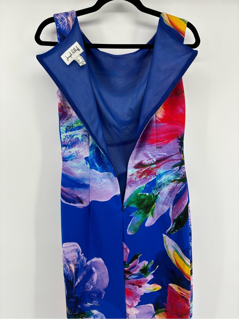 Joseph Ribkoff Blue Floral-Print Midi Dress - Picture 8 of 12